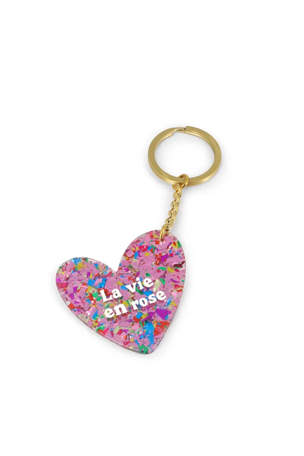Porte clés La vie en rose
